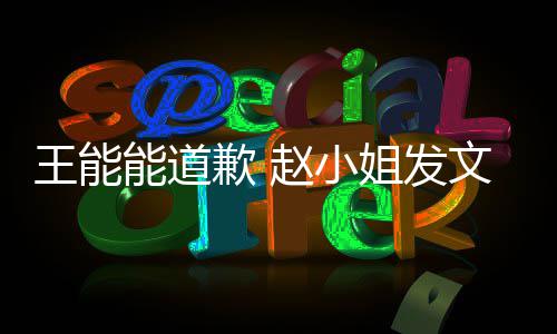 希望歉 赵小这件事就束应能道此结王能文回姐发
