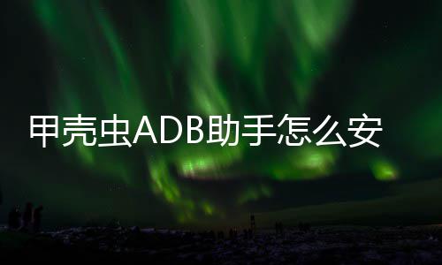 安装助手怎么视应用虫A到电甲壳