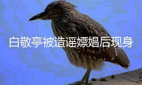 白敬戏份嫖娼拍摄亭被庭审造谣组 身剧后现