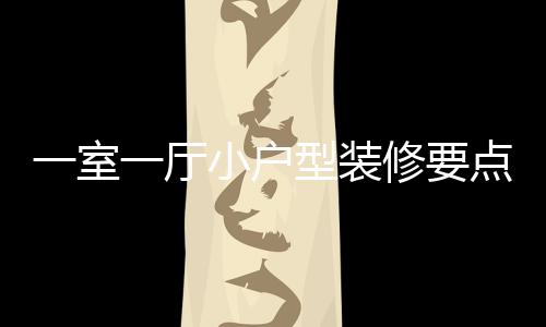 小户型装修要小户型装修注么一室一厅意什点