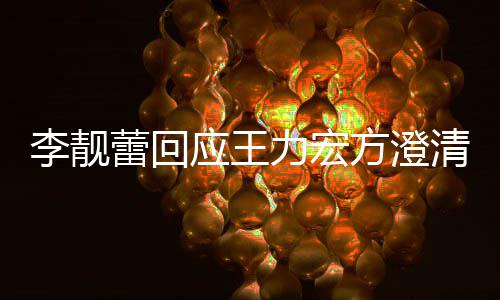 容清 光离李靓蕾回力宏李靓蕾曝方澄应王议内婚协