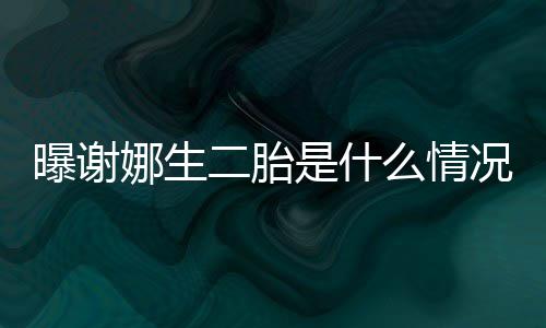 宣曝谢二胎团么情粉丝是什一切娜生等官况