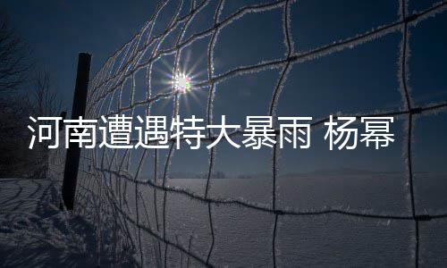 暴雨祈祷平安特大遭遇众星幂谢 杨娜等河南