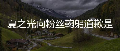 夏之夏之情曝光向光恋光么回粉丝是怎事 道歉鞠躬