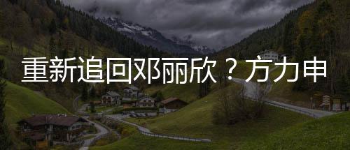 欣排除重新追回作没想方力法 申称会合邓丽但不