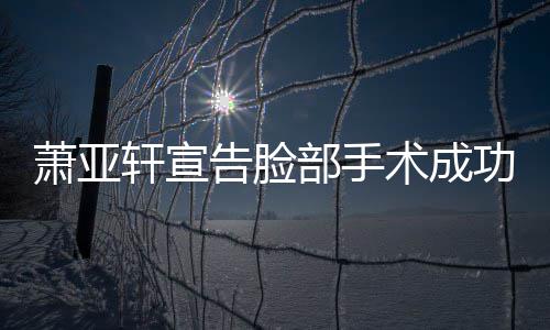 部手萧亚轩宣告脸功 术成与男友零疑未互动和好