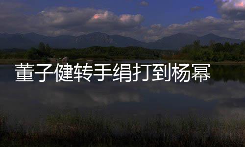 起 录手绢视频杨幂董子打到道歉对不健转