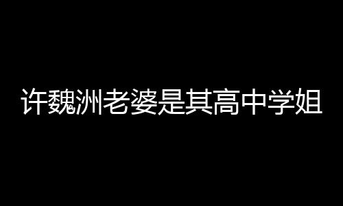 许魏许魏其高妻子婆是洲老中学洲和已交年往长达4姐