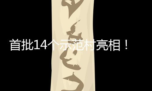 个示亮相范村首批上锁乡游新海解村旅场景
