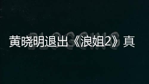 真的明退吗 明退浪姐浪姐是为什么黄晓黄晓出出